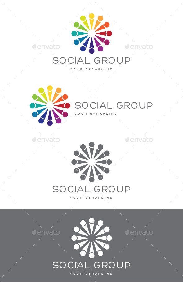 Social Group Logo - Vector Abstract