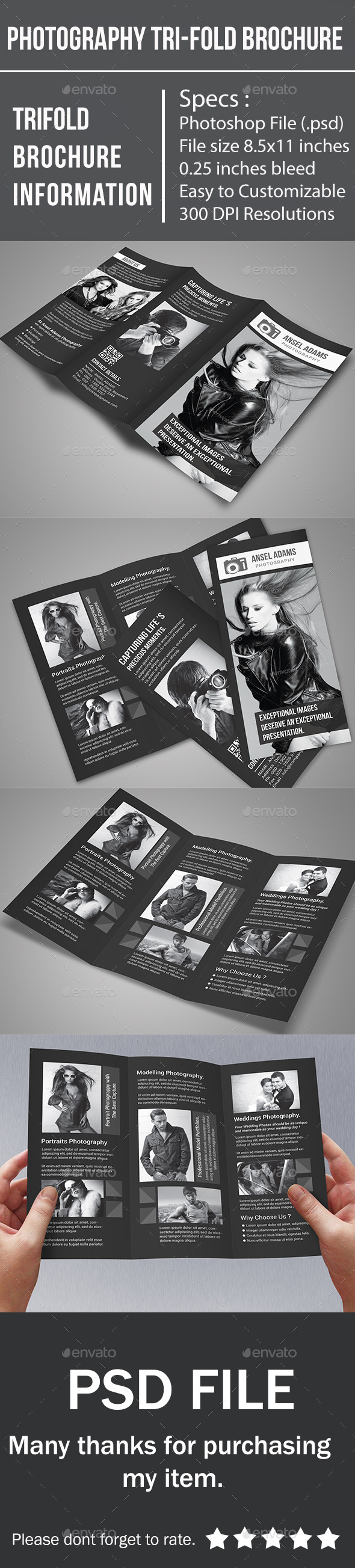 Photography Tri-Fold Brochure - Corporate Brochures