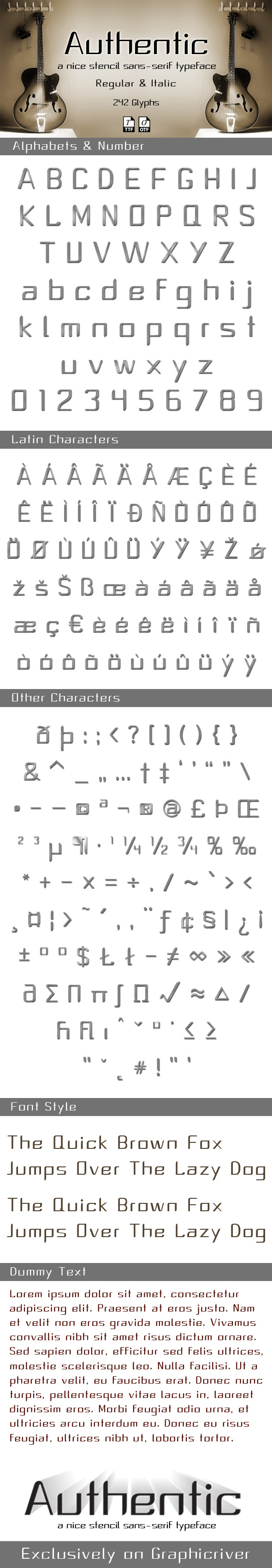 Authentic typeface - Sans-Serif Fonts
