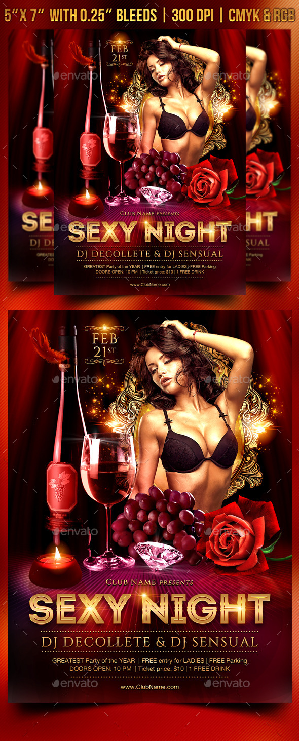 Sexy Night Flyer Template - Clubs & Parties Events