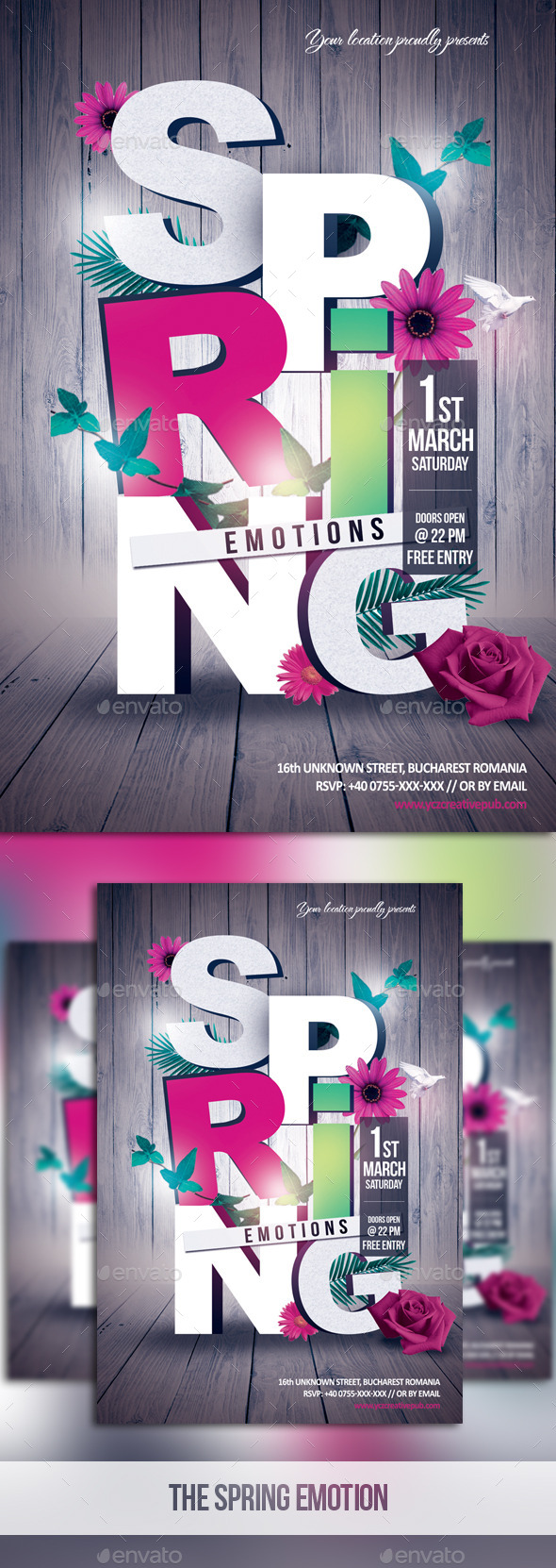 The Spring Emotions - Events Flyers