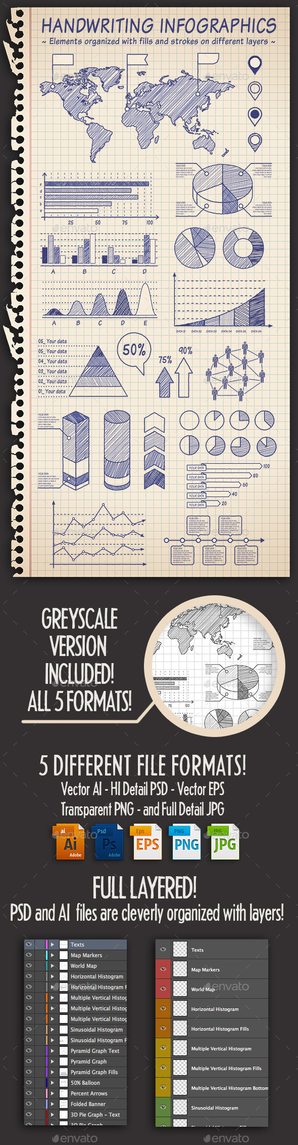 Hand Drawn Sketch Infographics - Infographics
