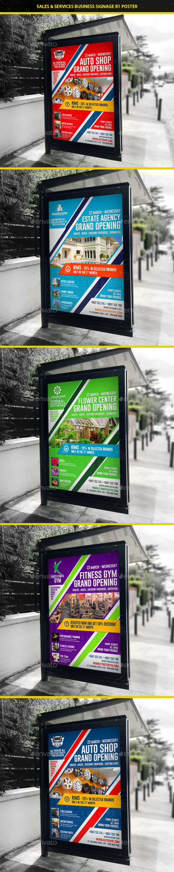 Agency & Shop Grand Opening B1 Poster - Signage Print Templates