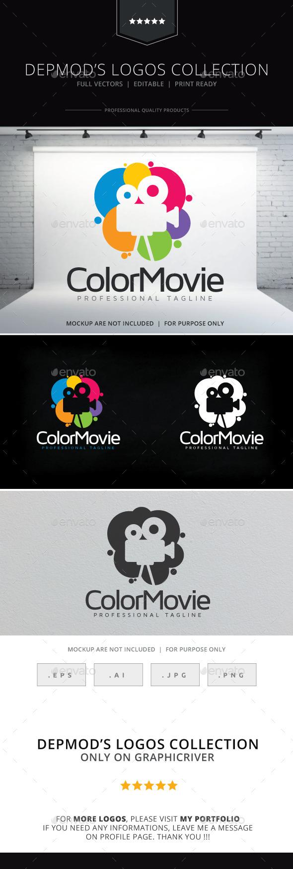 Color Movie Logo - Objects Logo Templates