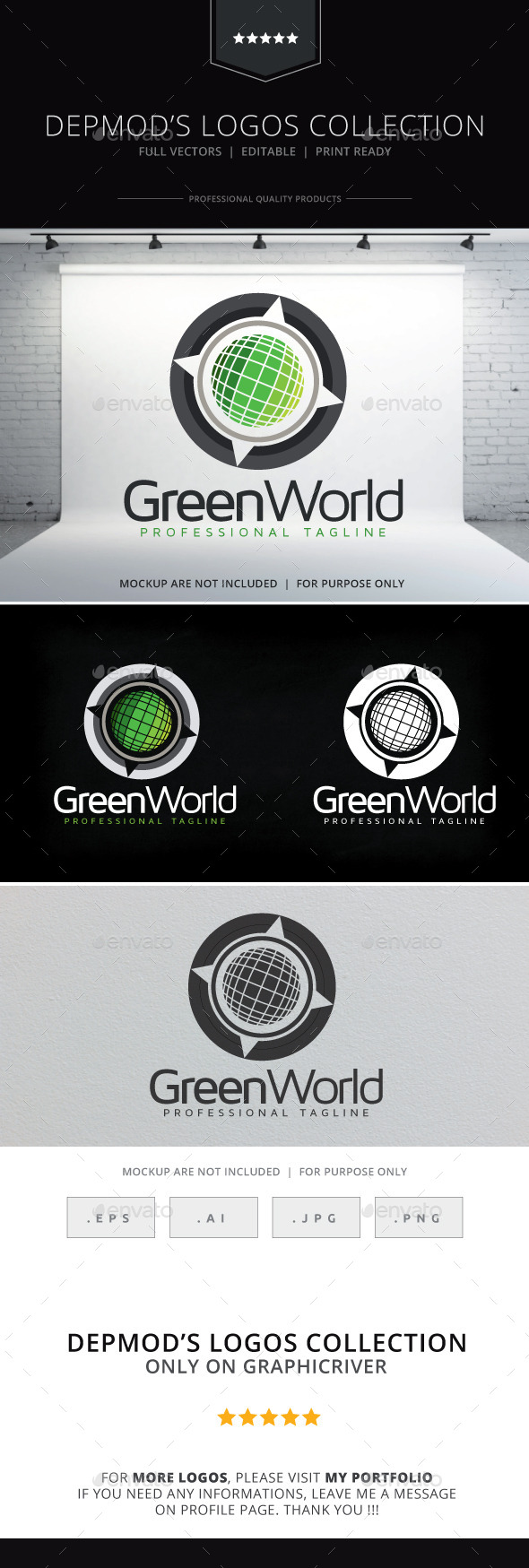 Green World Logo - Symbols Logo Templates