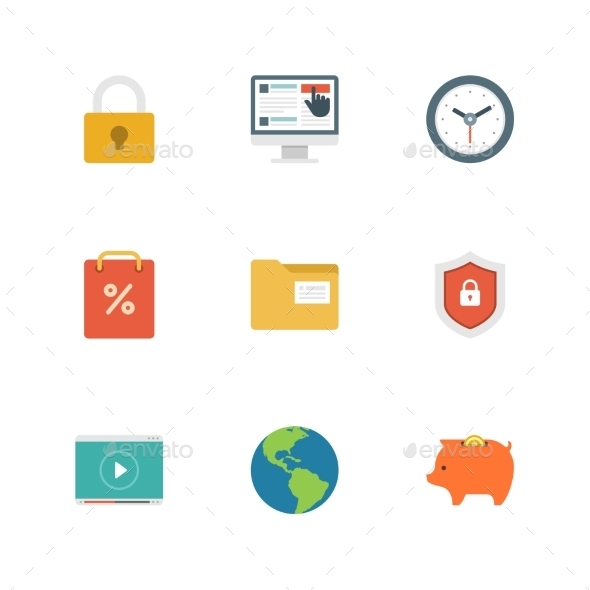 Business and Security Icons - Web Technology