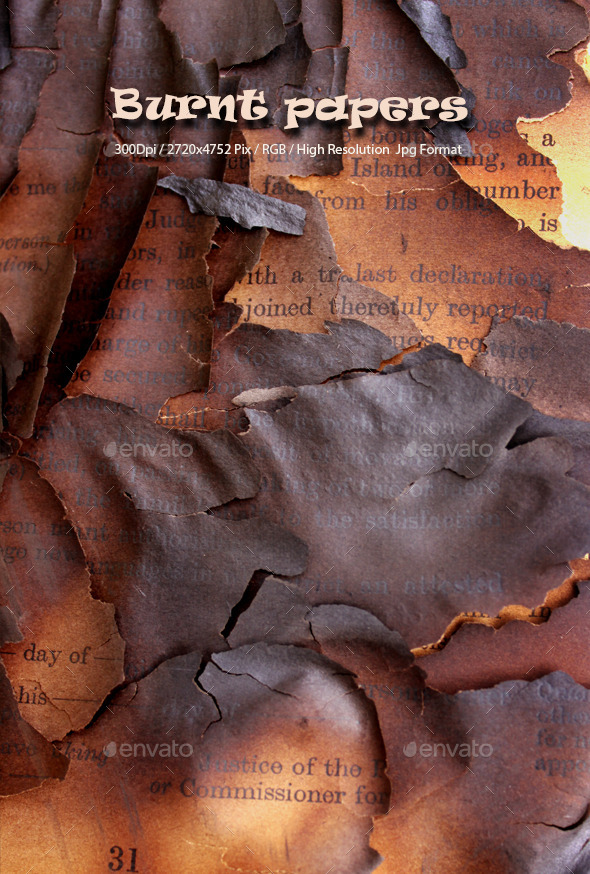 Burnt Papers Background 0109 - Textures