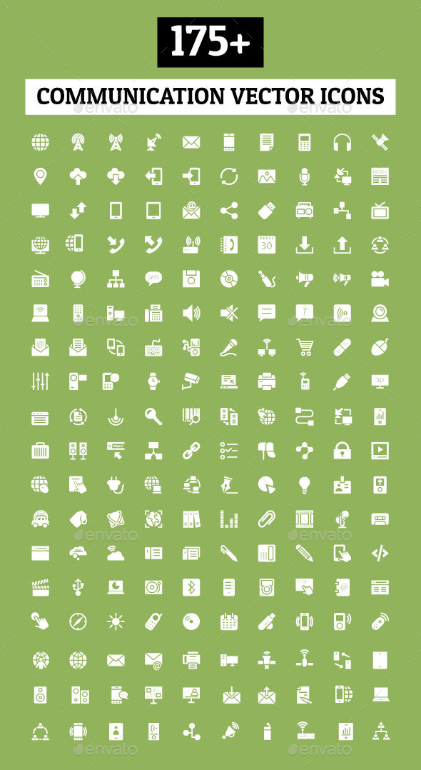 175+ Communication Vector Icons - Technology Icons