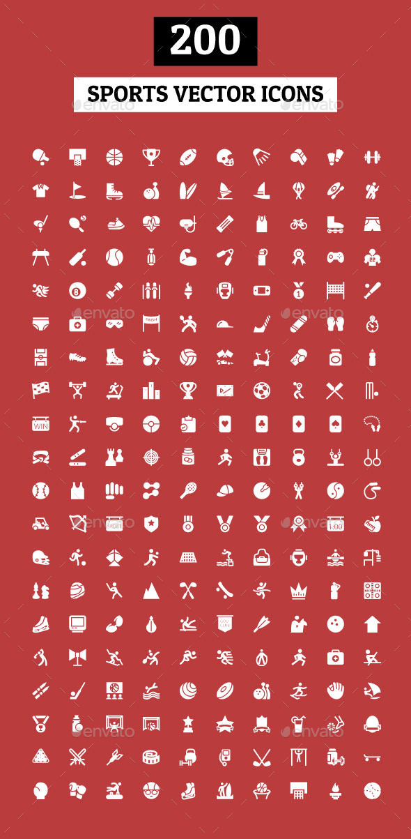 200 Sports Vector Icons - Icons