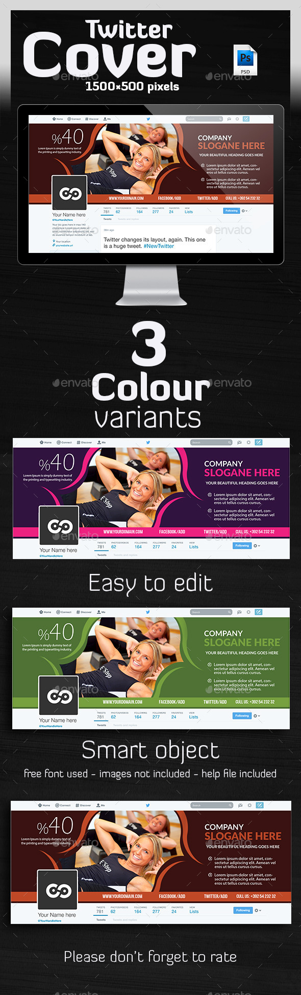 Tivato - Ultimate Twitter Header Cover - Twitter Social Media
