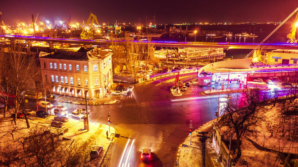 Cars Traffic in Night City