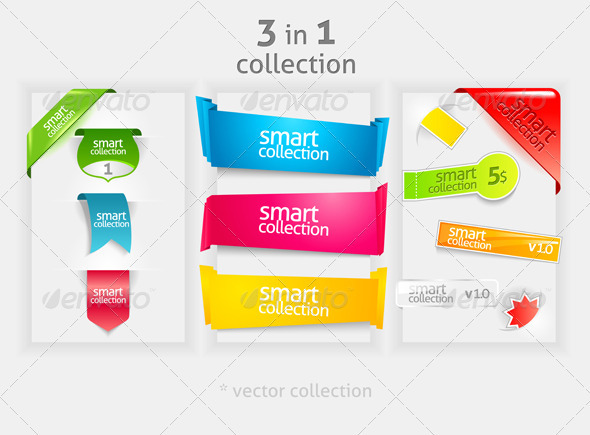 Ribbon and banner collection - Web Elements Vectors