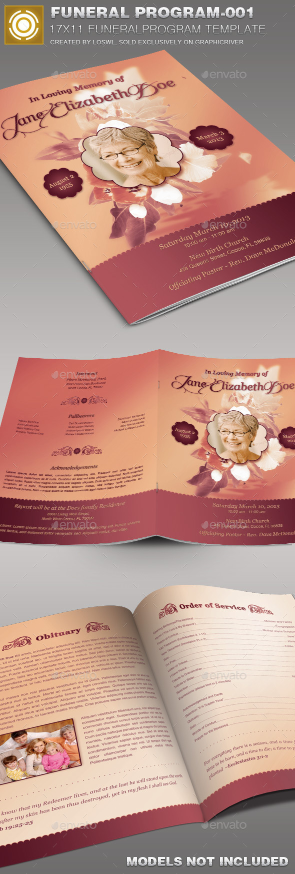 Funeral Program Template-001 - Church Flyers