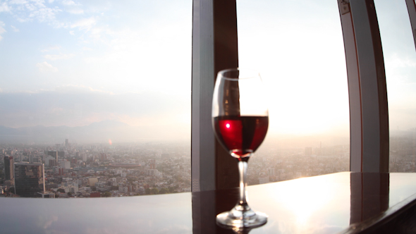 Luxury Rotation Restaurant Wtc Mexico City Glass Red Wine By Dubassy