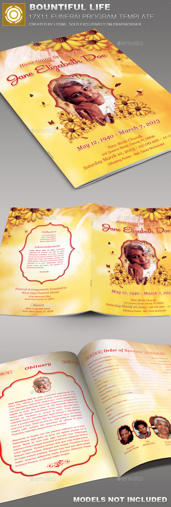 Bountiful Life Funeral Program Template-002 - Church Flyers