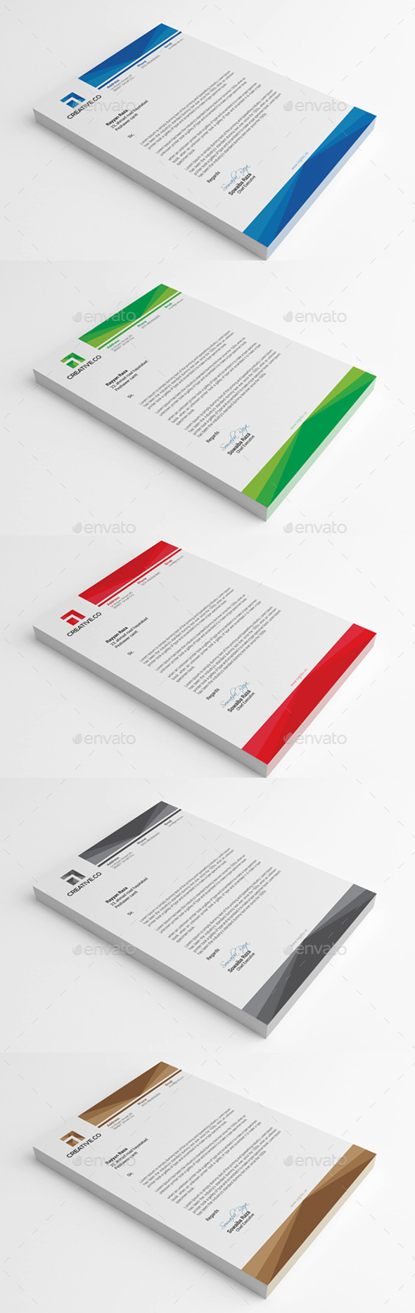 Corporate Letterhead - Stationery Print Templates