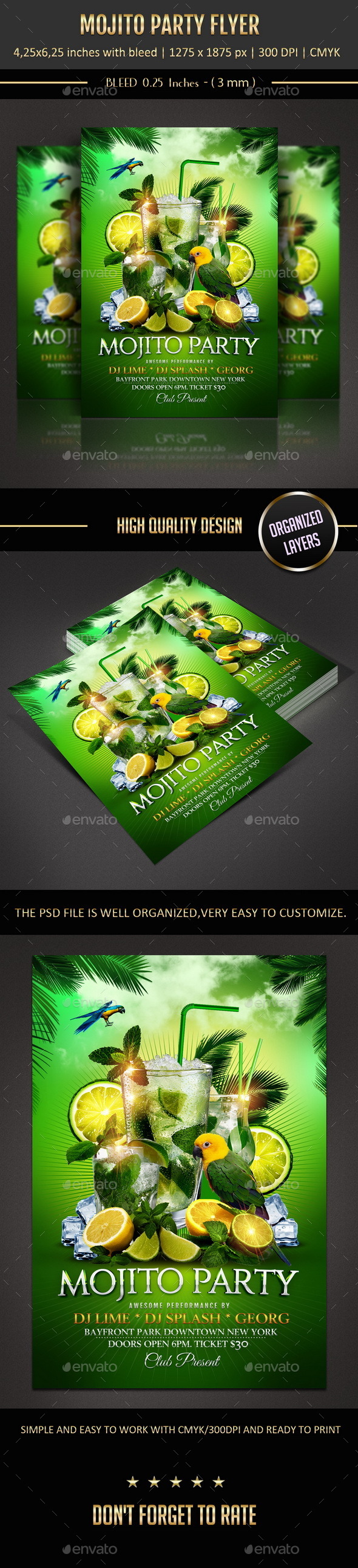 Mojito Party Flyer - Flyers Print Templates