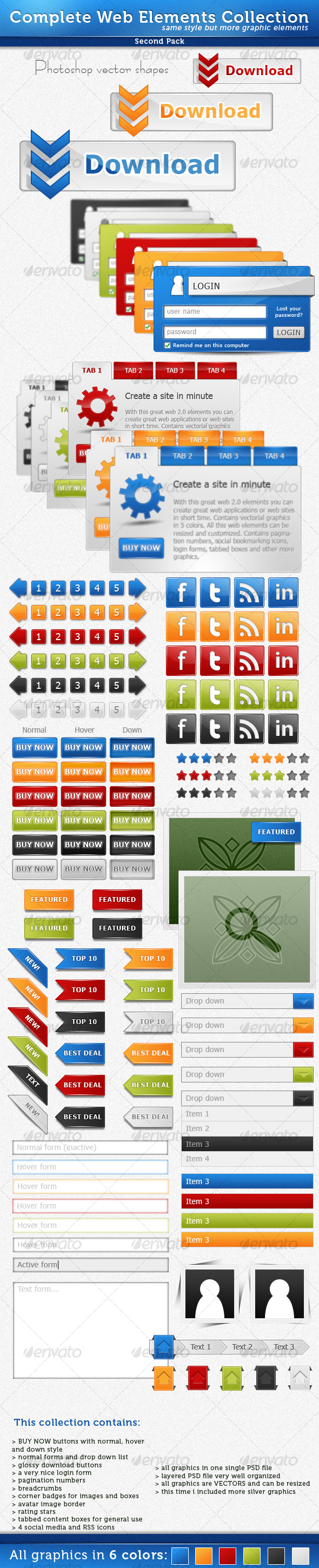 Complete Web Elements Collection - Pack2 - Miscellaneous Web Elements