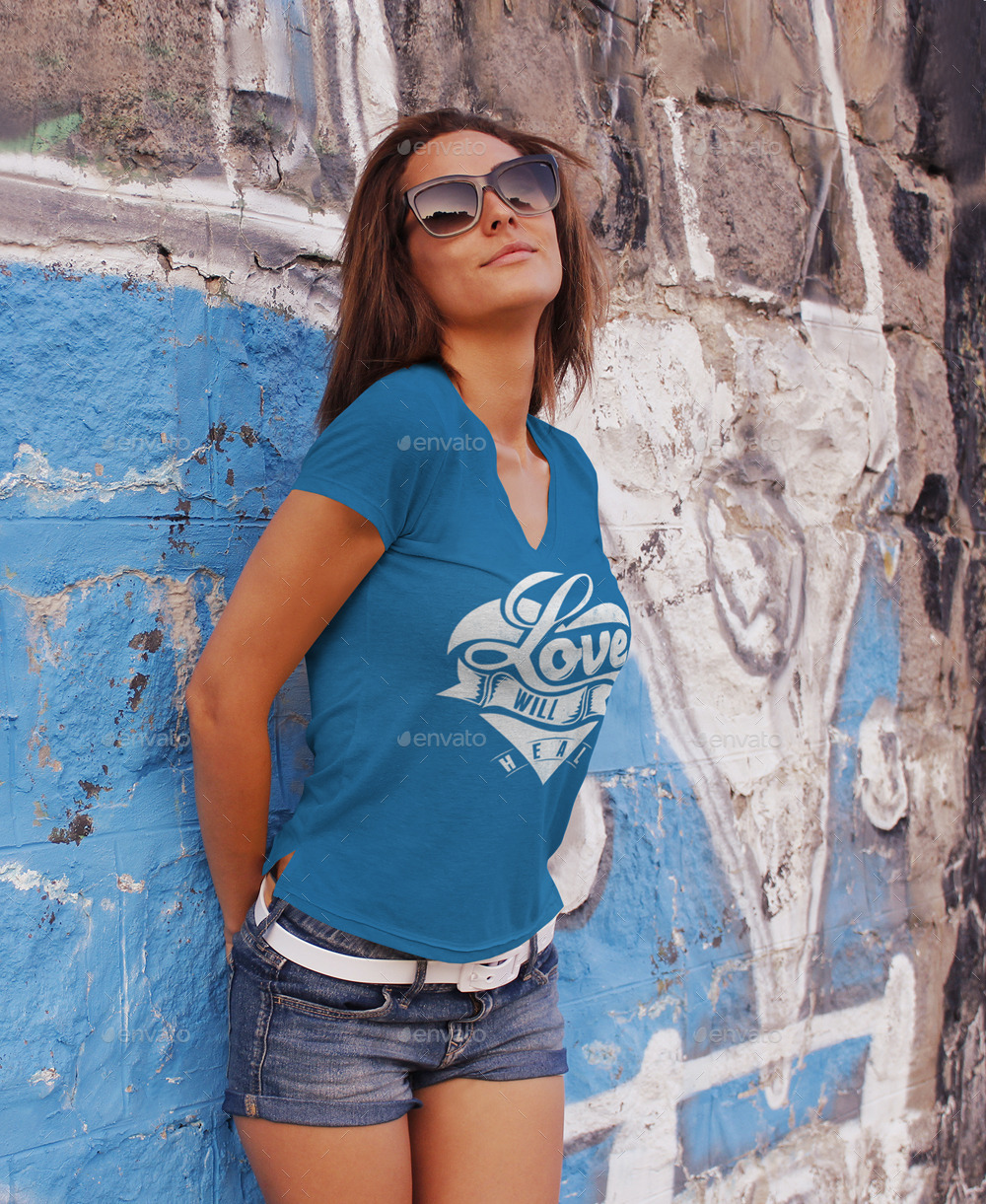 Woman T-Shirt Mockup Template, Graphics | GraphicRiver
