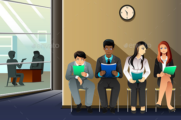 People Waiting for Job Interview - People Characters