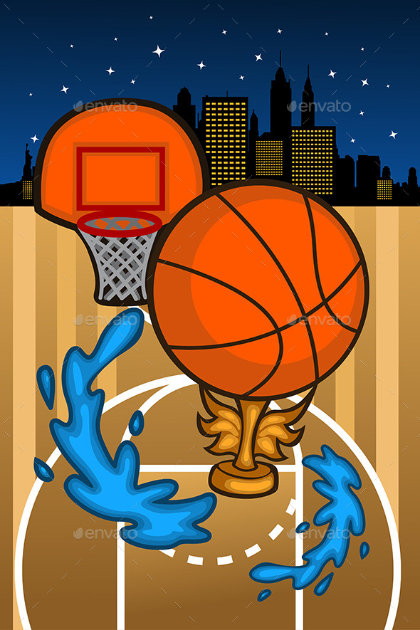 Basketball Background Template - Sports/Activity Conceptual