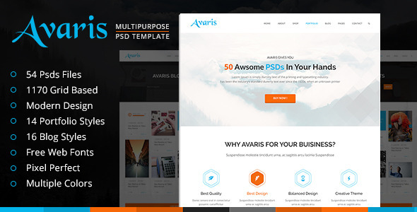 Avaris Multipurpose - ThemeForest 10426188