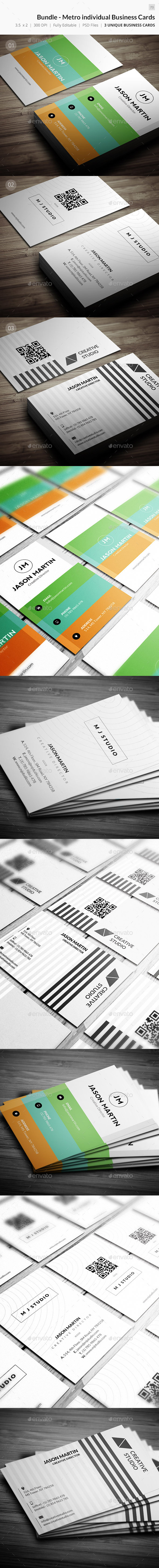 Bundle - Metro Individual Business Cards - 73 - Creative Business Cards