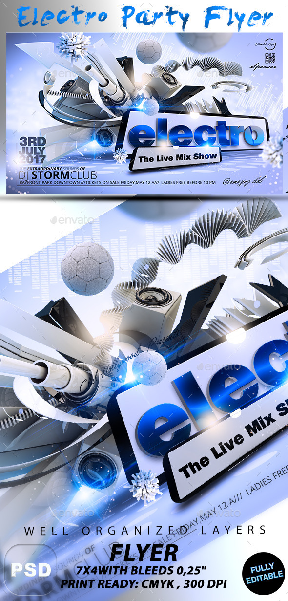 Electro Party Flyer - Events Flyers