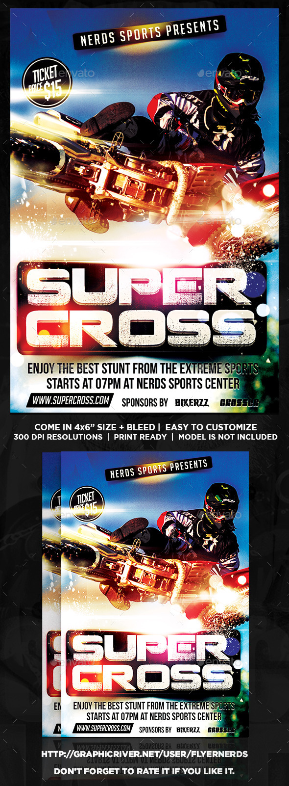 SuperCross Championships Sports Flyer - Sports Events
