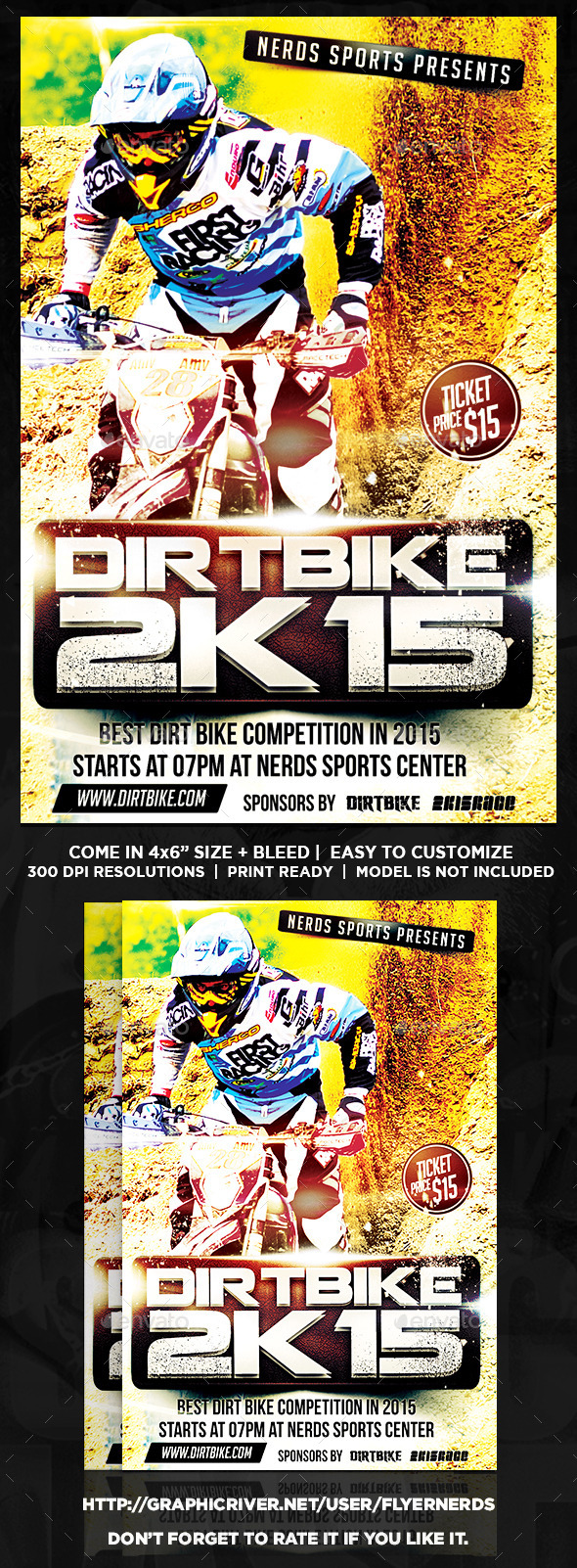 Dirt Bike Championships Sports Flyer - Sports Events
