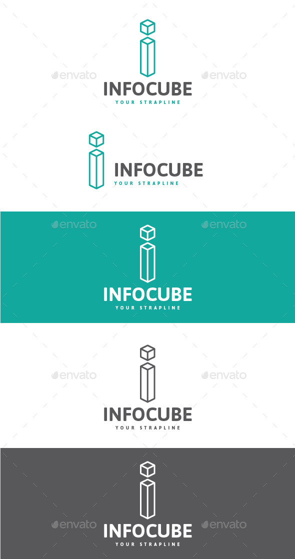 Info Cube Letter I Logo - Letters Logo Templates