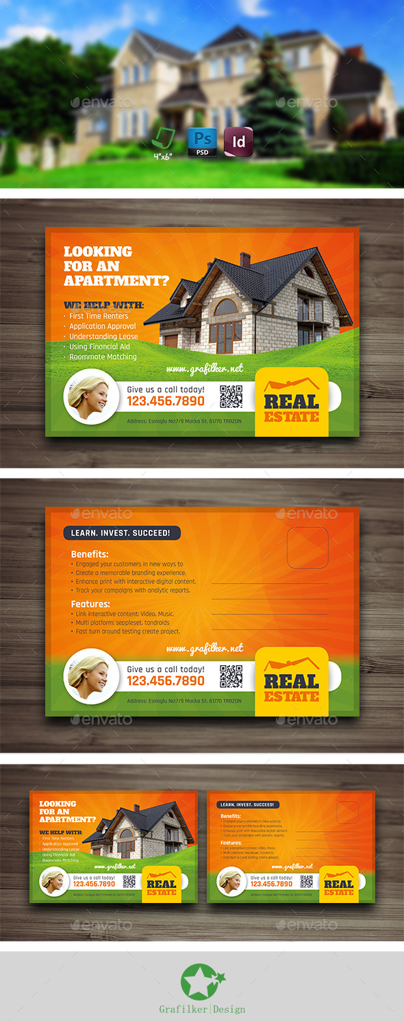 Real Estate Postcard Templates - Corporate Flyers