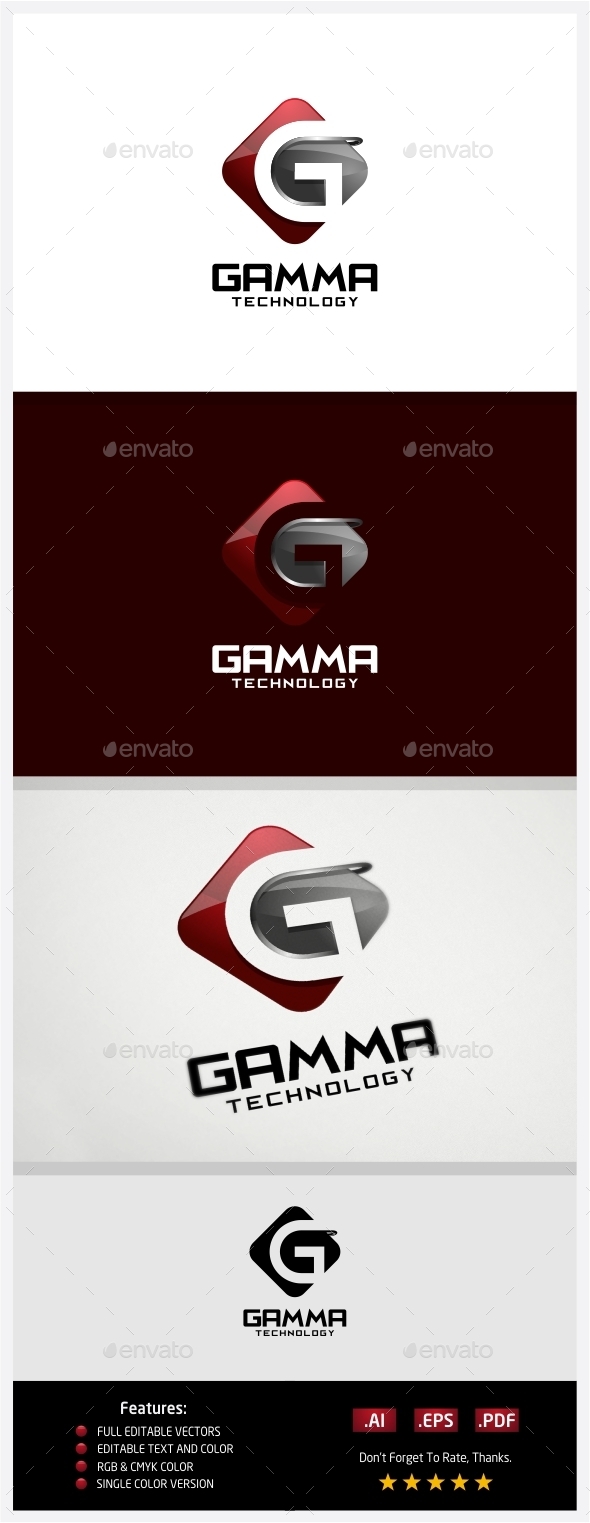 Gamma Technology Logo - 3d Abstract