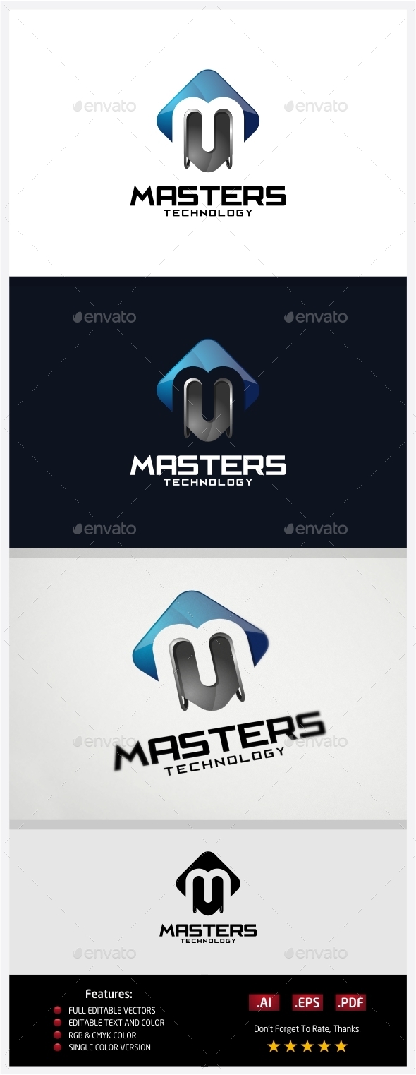 Master Technology Logo - 3d Abstract