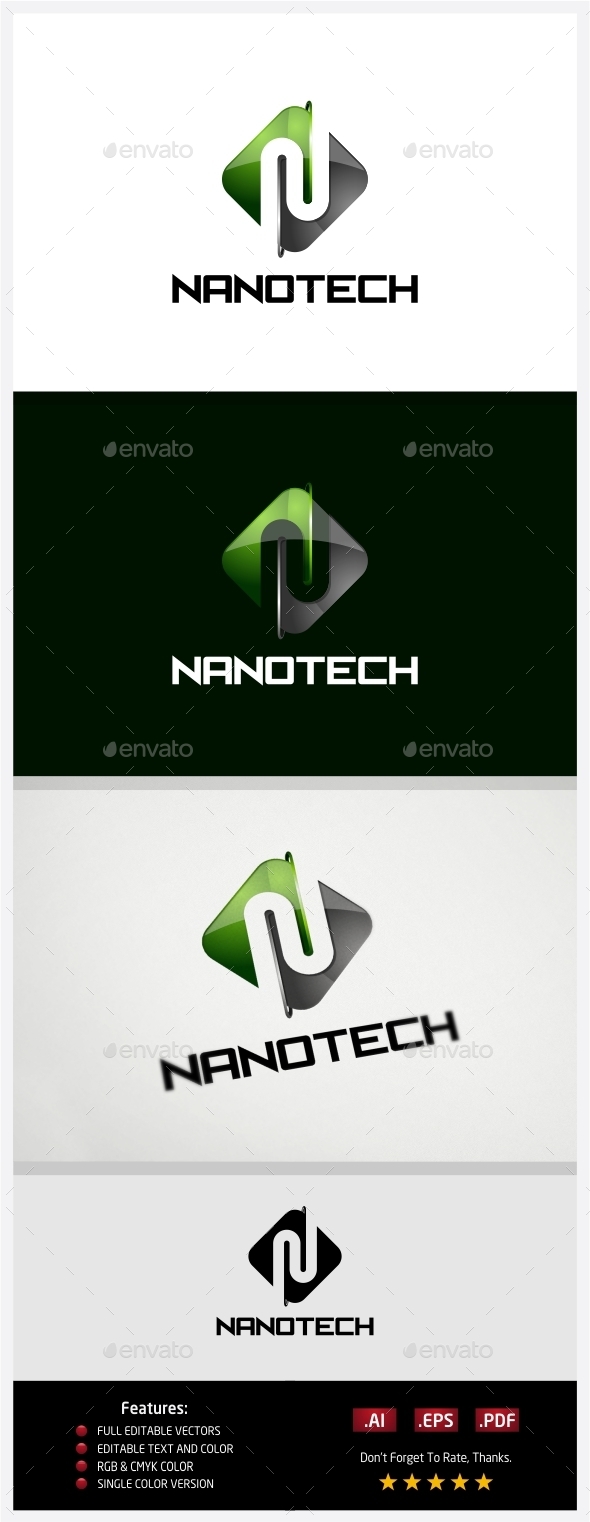 Nano Technology Logo - 3d Abstract