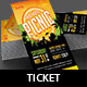 Tropical Picnic Ticket Template