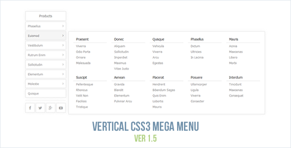 Vertical CSS3 Mega - CodeCanyon 4402187