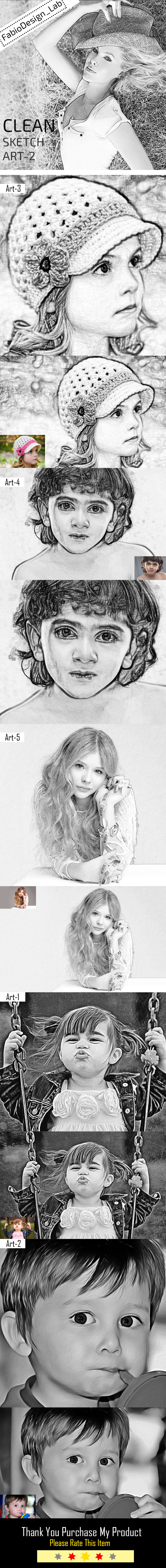 Clean Sketch Art 2 - Photo Effects Actions