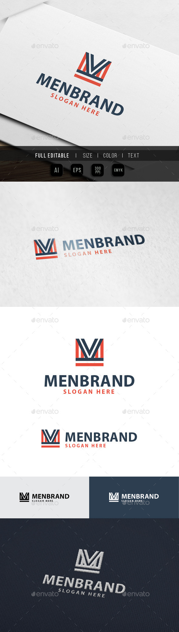 Men Apparell - M Letter Logo - Letters Logo Templates