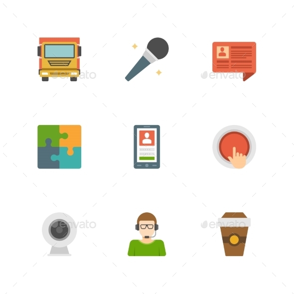 Flat Design Icons - Web Technology