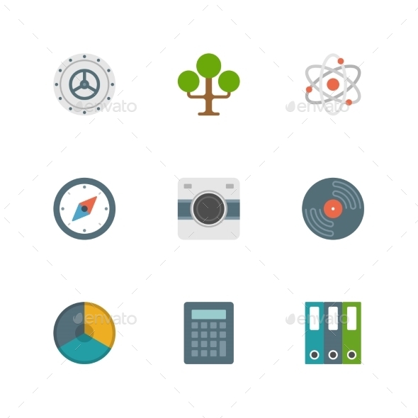 Flat Design Icons - Web Technology