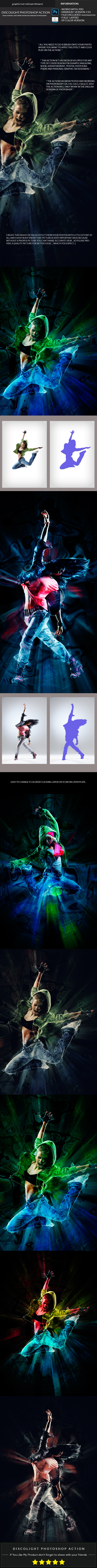 Discolight Photoshop Action - Photo Effects Actions