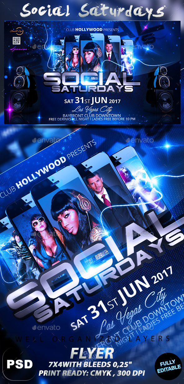Social Saturdays Flyer - Events Flyers
