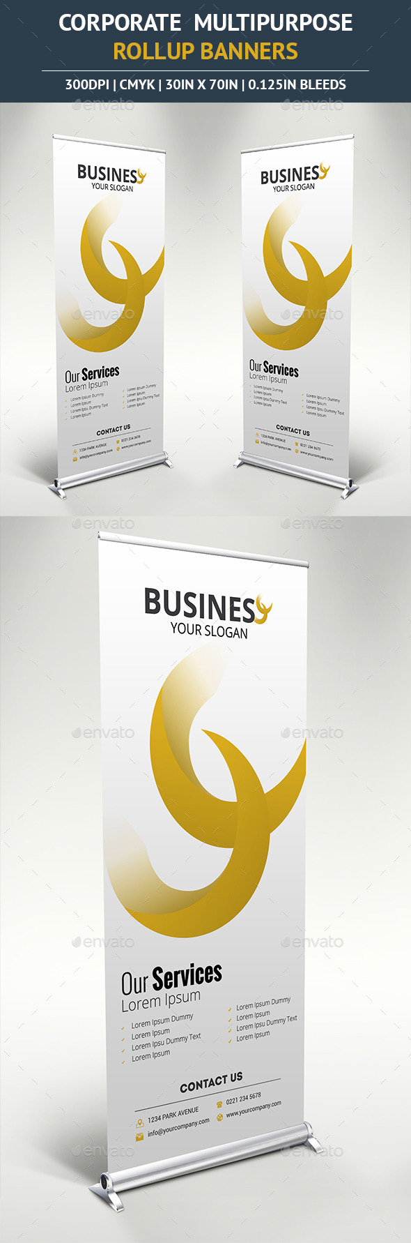 Corporate Rollup Banner vol5 - Signage Print Templates