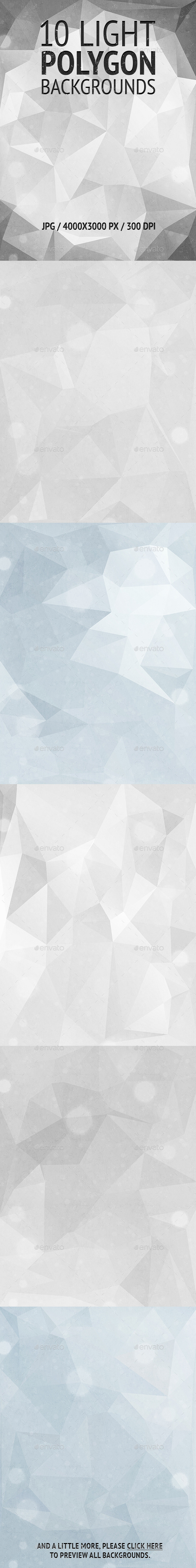 10 Light Polygon Backgrounds - Abstract Backgrounds