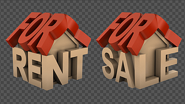 House For Rent And Sale Icon (2-Pack)