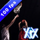 Basketball Player Dunks On Defender - VideoHive Item for Sale