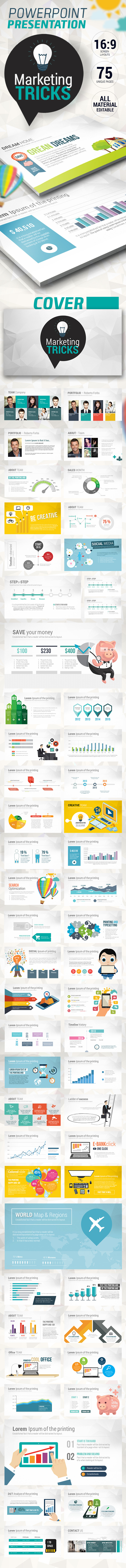 Fresh Marketing Tricks Presentation - Creative PowerPoint Templates