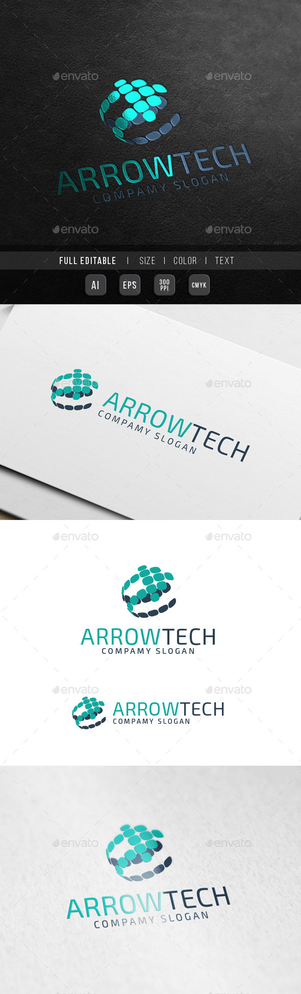 Global Arrow Technology - Music World chart - Abstract Logo Templates