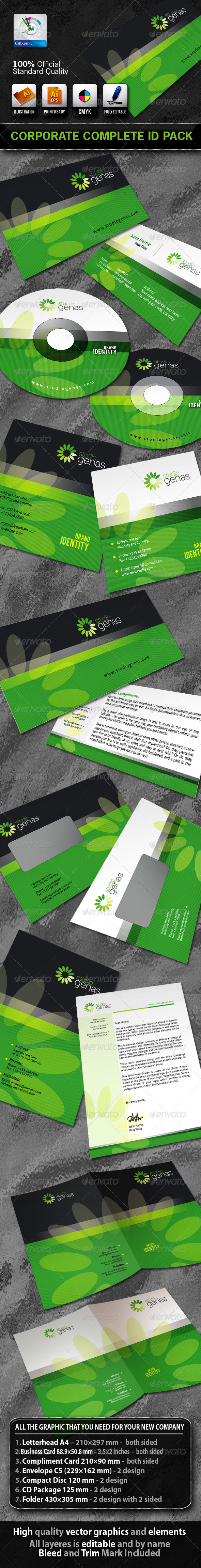 StudioGenas Business Corporate ID Pack + Logo - Stationery Print Templates